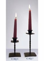 Village Wrought Iron C-SQ-7 Taper Candle Holder 7 to 8.5 Inches High, Black - £8.75 GBP