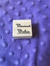 Warmest Wishes Calligraphy Saying Rubber Stamp By Stampin Up - £5.52 GBP