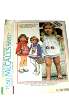 McCALL'S PATTERN 5650 girl's size 2 dress, apron dress, panties, cut  (s... - $3.00