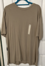 Island Shores Men&#39;s Khaki Short Sleeve Shirt Size Large NWT - £14.18 GBP