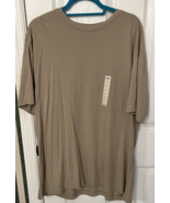Island Shores Men&#39;s Khaki Short Sleeve Shirt Size Large NWT - $17.74