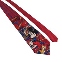 Mickey Mouse Motel Vintage Men Necktie Tie Unlimited Dapper Disney Red Blue - £22.06 GBP