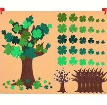 308pcs set St. Patrick&#39;s Day Craft Shamrock DIY Felt Tree Bulletin Board... - £7.52 GBP