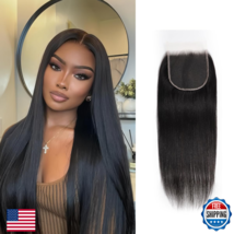 5x5 HD Lace Closure Straight Transparent HD Lace Closure 12A Brazilian V... - $67.82