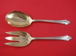 Edgemont by Gorham Sterling Silver Salad Serving Set 2-Piece Gold Washed 9" - $286.11