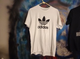 Adidas Tres Foil Retro T Shirt Large  White - £9.58 GBP