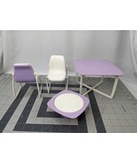 Mattel Barbie Pool Patio Replacement Purple Table Chair Lot READ - £23.71 GBP