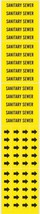SANITARY SEWER adhesive Yellow Stickers Pipe Markers Arrows sewage BRADY... - $349.57 MXN