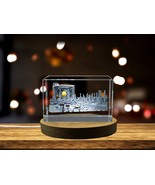 LED Base included | Timgad 3D Engraved Ancient Roman Ruins Crystal Gift - $25.99+