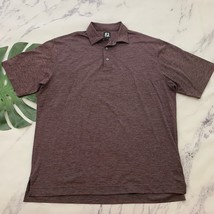 Foot Joy Mens Polo Shirt Size XL Gray Red Stripe Short Sleeve Golf - $543.99 MXN