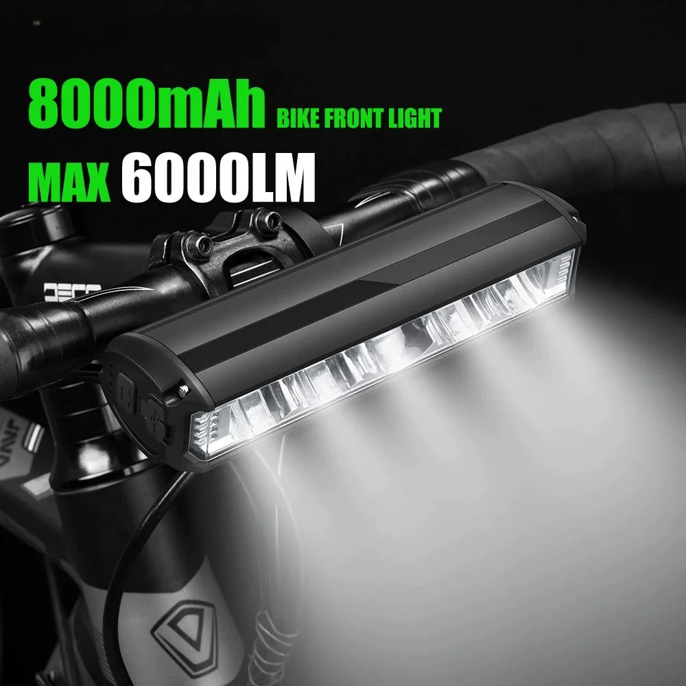 6000 Lumen Super Bright Mountain Bicycle Front Light Rechargeable 10000mAh - £25.46 GBP+