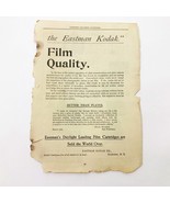 Vintage Late 1890&#39;s Advertising Page from Scribner&#39;s Magazine Kodak Film... - $203.96 MXN