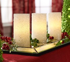 Set of (3) Pearlescent Flameless Candles By Valerie in Pearl - $87.29