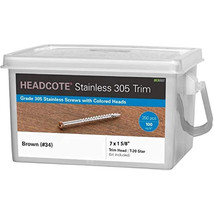 Starborn STX34T07162 Headcote No. 7 X 1-5/8&#39;&#39; L Brown Star Trim Head Dec... - $1,222.90 MXN