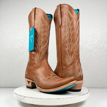 Lane LEXINGTON Brown Cowboy Boots 8.5 Womens Leather Western Wear Snip Toe Tall - £165.97 GBP