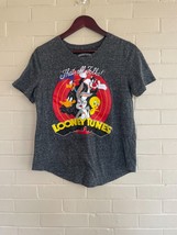 Looney Tunes grey heather short sleeve graphic That’s all folks Large t shirt - £5.48 GBP