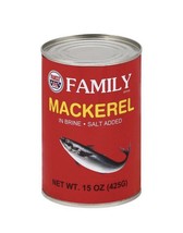 Family Mackerel 15 Ounce Can (Pack Of 6 Cans) - £69.47 GBP