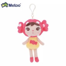 Metoo Small Plush Piece Of Candy Babydoll Bag Clip Keychain Pink Yellow - £8.98 GBP
