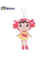 Metoo Small Plush Piece Of Candy Babydoll Bag Clip Keychain Pink Yellow - £8.82 GBP