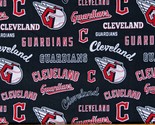 Cotton Cleveland Guardians MLB Sports Team Navy Fabric Print by the Yard... - $13.95