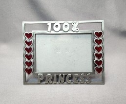 Pewter 100% Princess Girly 3.25 x 4.5 Photo Picture Frame Glitter Enamel... - $19.80