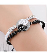 Bracelet Chinese style Vintage handmade Tai Chi Yin Yang Dragon Black an... - €33,87 EUR