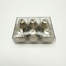 Crate &amp; Barrel Silver  Metal Place Card Holders in Box Set Of 6 Modern S... - $24.99