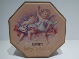 Hershey&#39;s Hugs &amp; Kisses candies tin W/Cherubs On Lid Octagon - $8.91