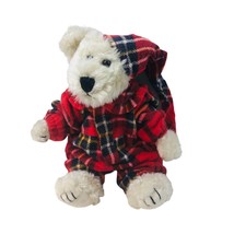 BOYDS Bears Bianca T Whitehead Plaid PJ Cap Retired 8&quot; 9121076 with tag Vtg - £20.24 GBP