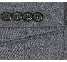 Men Renoir Suit Separate Super 140 Wool Two Button Classic Fit 508-3 Dark Gray image 4