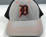 Detroit Tigers Papá Sombrero Negro Gris Curvo Ala Naranja Logo Fan Favorite - $13.99