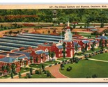 Edison Institute and Museum Aerial View Dearborn Michigan MI Linen Postc... - £3.61 GBP