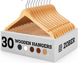 Zober Wooden Hangers 30 Pack - Non Slip Wood Clothes Hanger for Suits, P... - $67.99