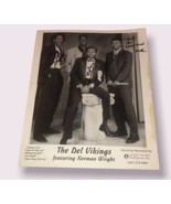 The Del Vikings Featuring Norman Wright Signed Photograph Vintage - £102.61 GBP