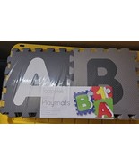 Tadpoles Super-Soft EVA Foam 36 Piece ABC Playmat Infant Grey - £37.15 GBP