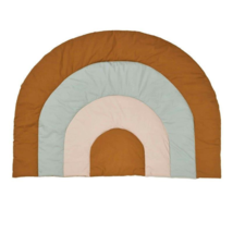 Jiggle &amp; Giggle 95cm Rainbow Soft Cotton Quilted Playmat Nursery/Room Decor Mat - £99.35 GBP