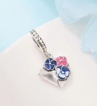 2023 New Authentic S925 Flower Letter Dangle Charm for Pandora Bracelet  - £9.42 GBP