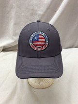 Trucker Hat Baseball Cap Vintage Hook &amp; Loop USA Flag Land Of The Free - £31.97 GBP