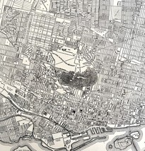 Montreal City Map 1935 Quebec Canada Antique Atlas Street View 14 x 11&quot; ... - $734.82 MXN