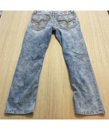 Men&#39;s Rock Revival Jeans Greg Alt Straight Size 36 Metal Leather Accents - $62.89