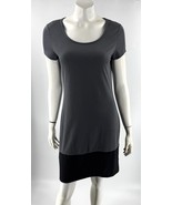 Athleta T Shirt Dress Size Small Gray Black Color Block Short Sleeve Womens - $636.70 MXN