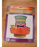 New Luau Tissue Centerpiece Tiki Totem 11.5&quot; Tall Party Decoration Fun D... - $95.30 MXN