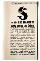 1969 Red Sea Horse Orient Cruises Advertisement Far East Vintage Travel G2B - $370.74 MXN 1969 Red Sea Horse Orient Cruises Advertisement Far East Vintage Travel G2B - $370.74 MXN