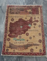 Small Afghan War Rug - Traditional 2x3 Handmade Area Rug - $158.00