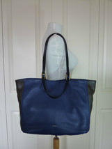 FURLA Ink Blue/Lead Gray Gemini Convertible Strap Tote Bag $398  - Made in Italy - £287.73 GBP
