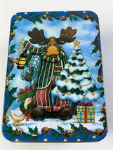 Grandeur Noel Moose 4” Resin Country Christmas Holiday Ornament w/Gift Tin Box - £12.70 GBP