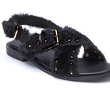 MATISSE COCONUTS Ray Furry Studded Sandals Flat sz 8 - £31.80 GBP