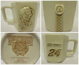 1997 Nascar 50th Anniversary Jeff Gordon #24 Car Racing Commemorative Mug Cup - £9.44 GBP
