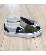 Vans Classic Slip On Patchwork Camo Womens Size 6.5 Green White Navy - £39.10 GBP