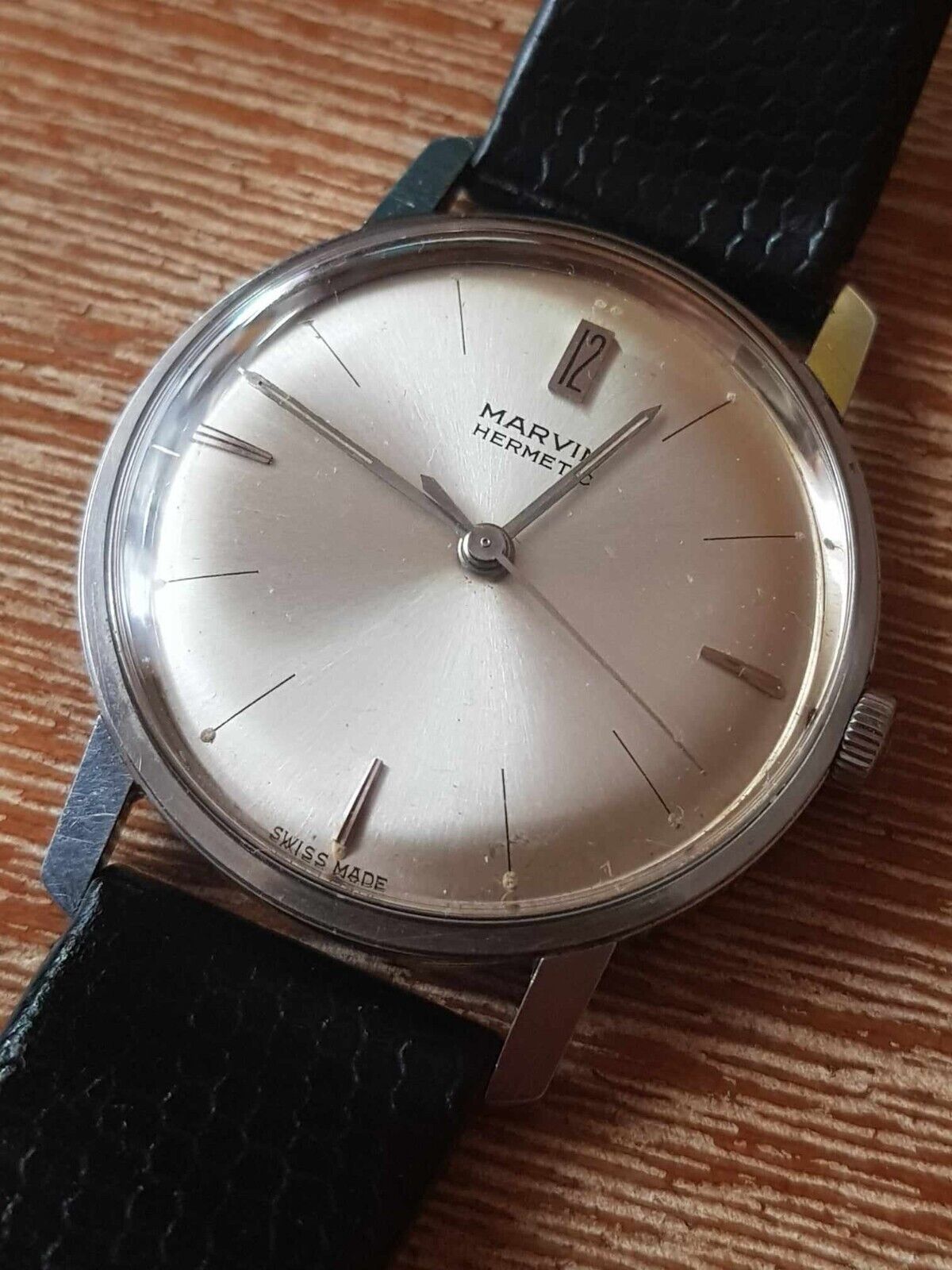 Primary image for Vintage Marvin Hermetic Steel Watch 620A 1960’s
